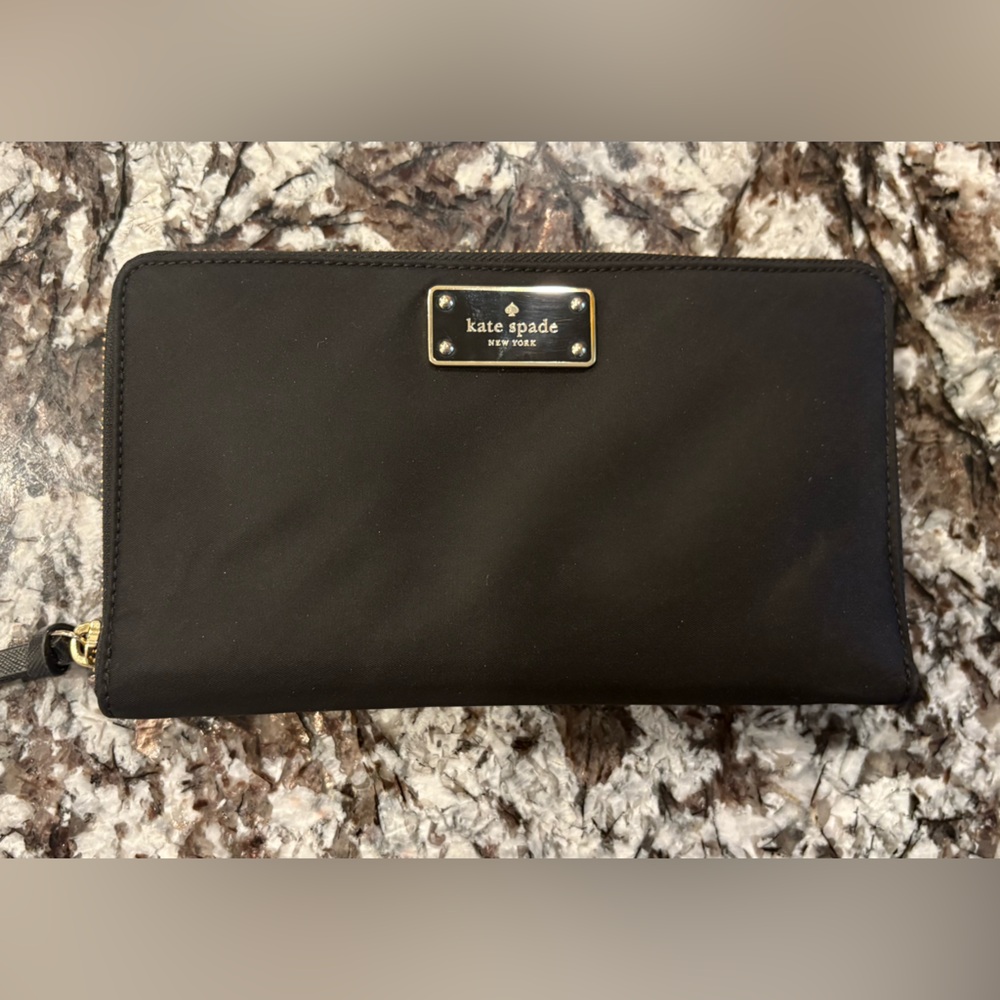 X sold x Kate Spade Midnight Black Zip Wallet/ clutch